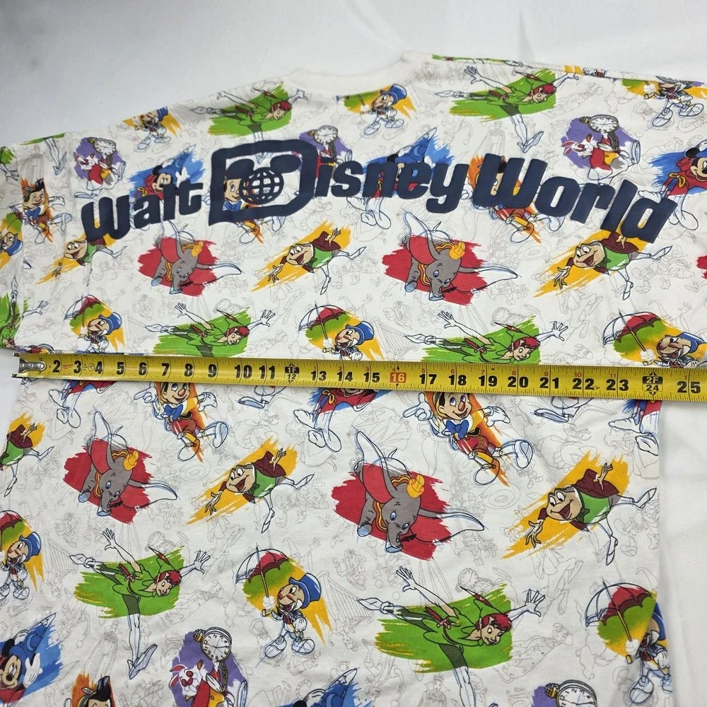 Disney Walt Disney World Shirt Womens Large Multicolor Character Spirit Jersey